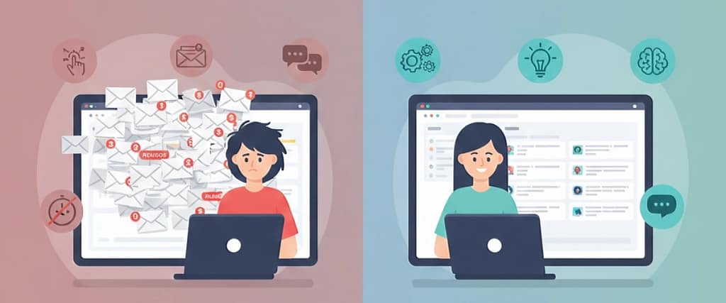 AI email management for virtual assistants — organized inbox
with AI summaries, smart replies, and automated follow-ups