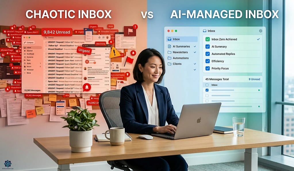 AI email management for virtual assistants - dashboard with automated replies, summaries, and inbox organization